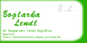 boglarka lendl business card