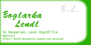 boglarka lendl business card